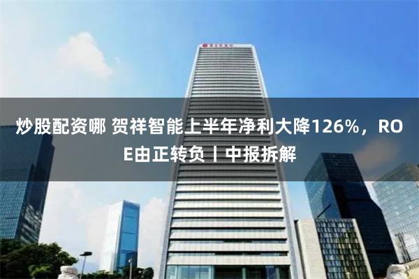 炒股配资哪 贺祥智能上半年净利大降126%，ROE由正转负丨中报拆解